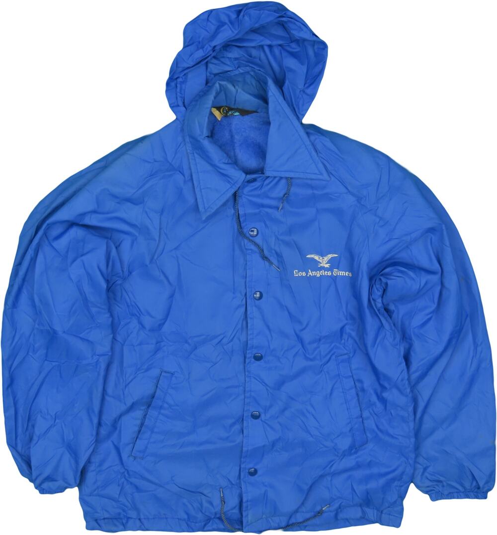 Vintage LA Times Champion Sherpa Lined Coach Jacket